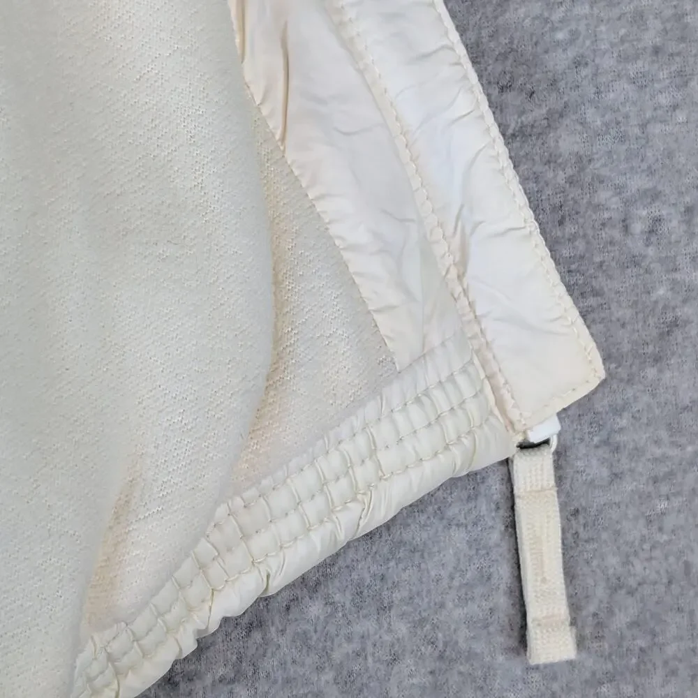 Old Navy Frost Free Puffer Vest Girls Large Cream Full Zip Classic Preppy Cozy